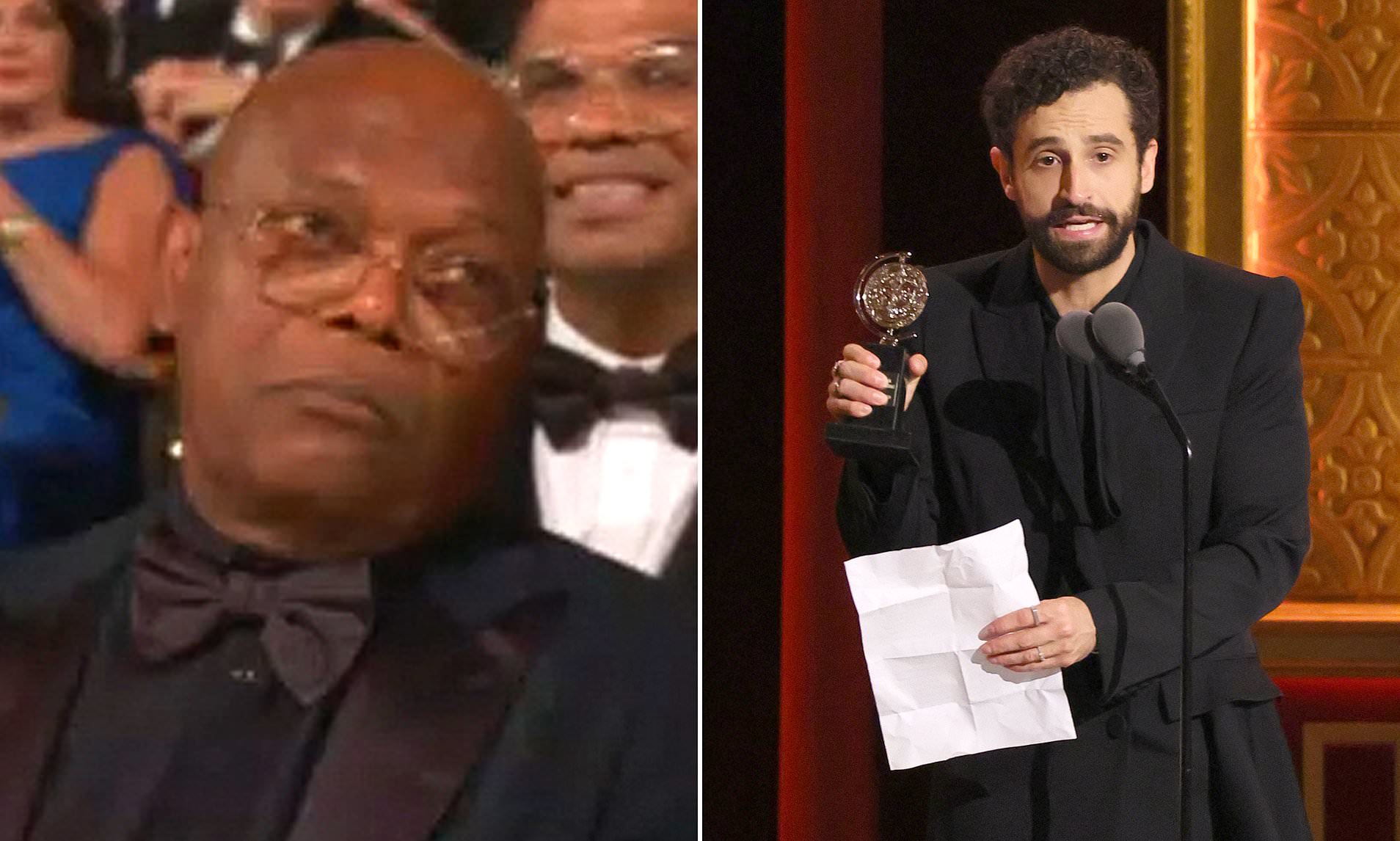 Samuel L Jackson Unimpressed Reaction To Tony Awards Loss Goes Viral, Garnering Online Attention