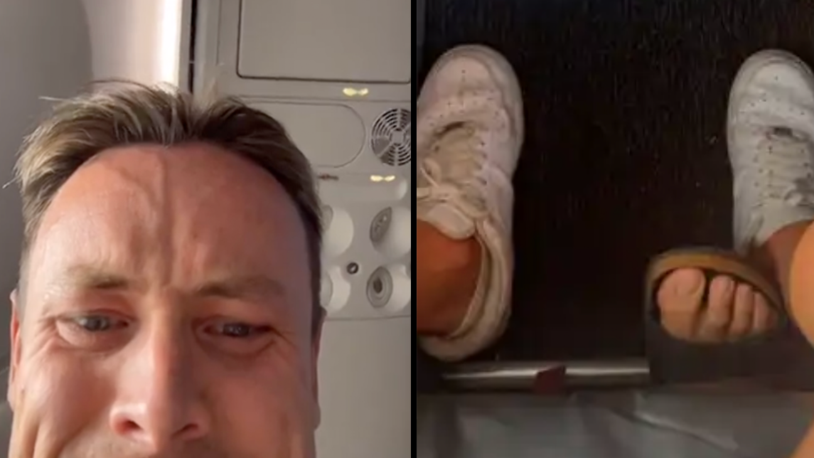 Man Seeks Revenge As Plane Passenger Pokes Feet Under His Seat