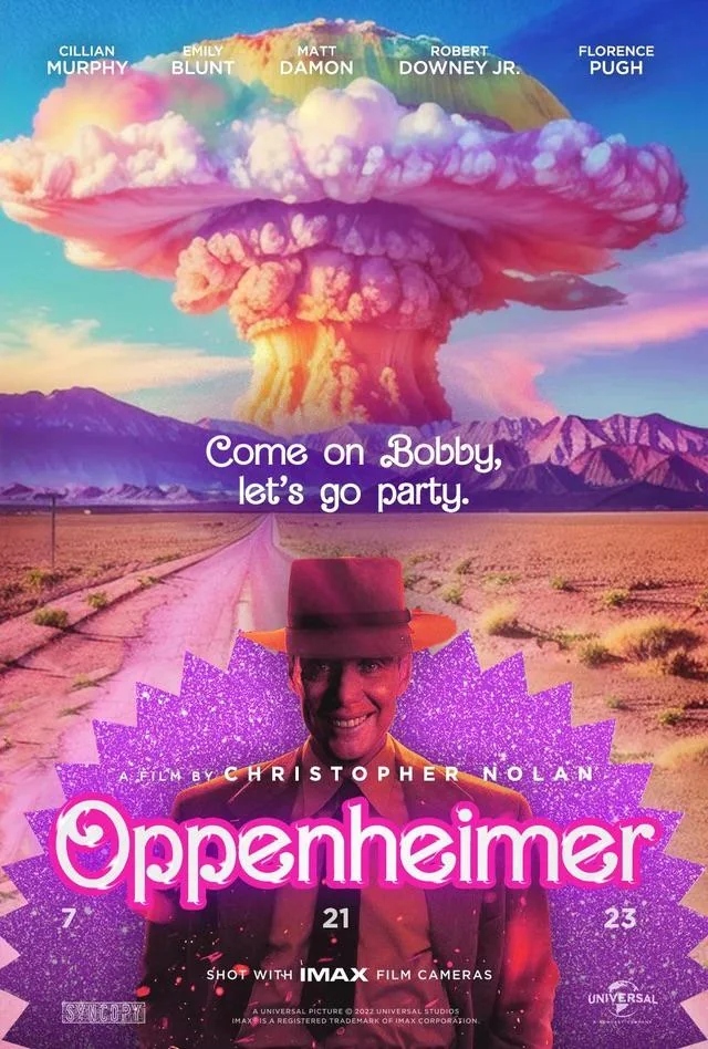 Barbenheimer merged poster