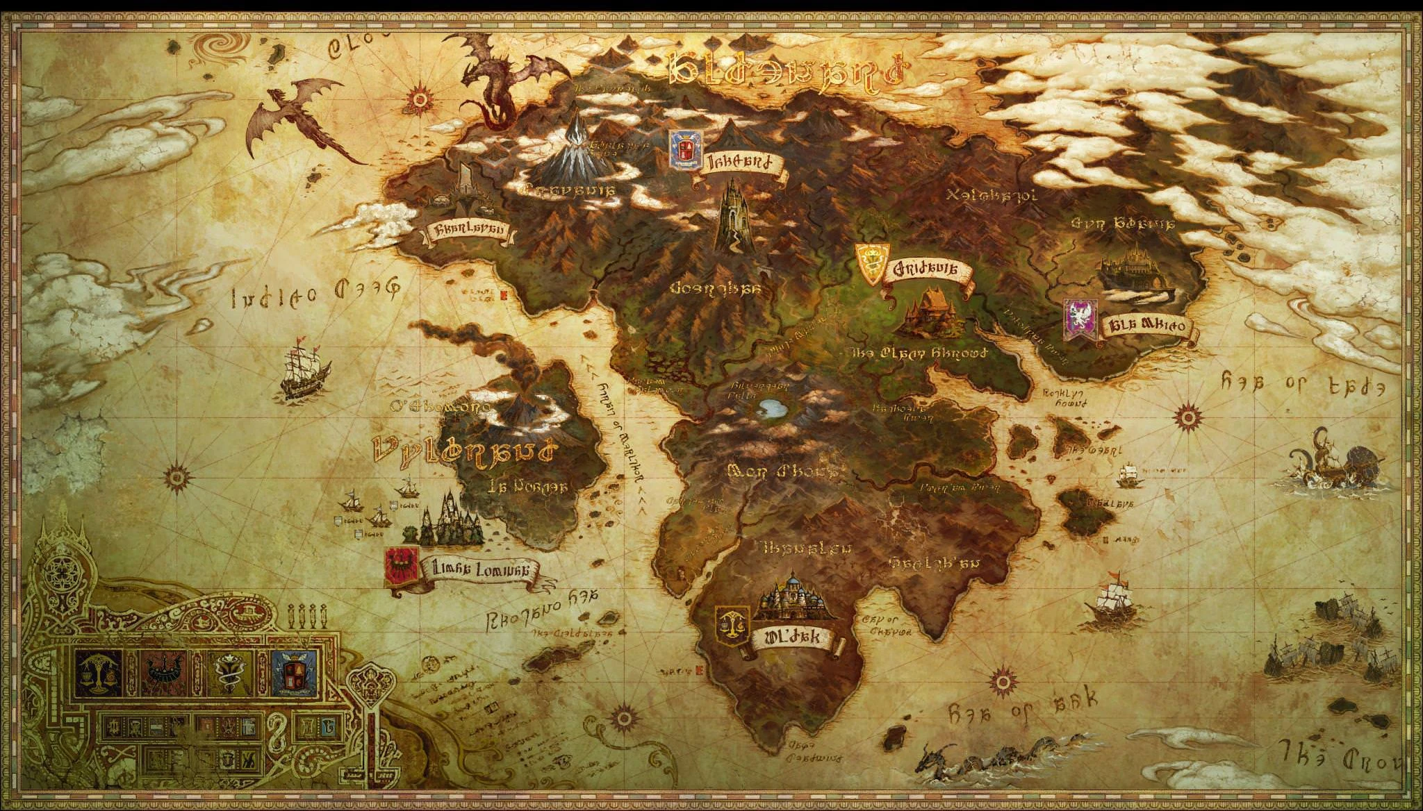 The map of Eorzea