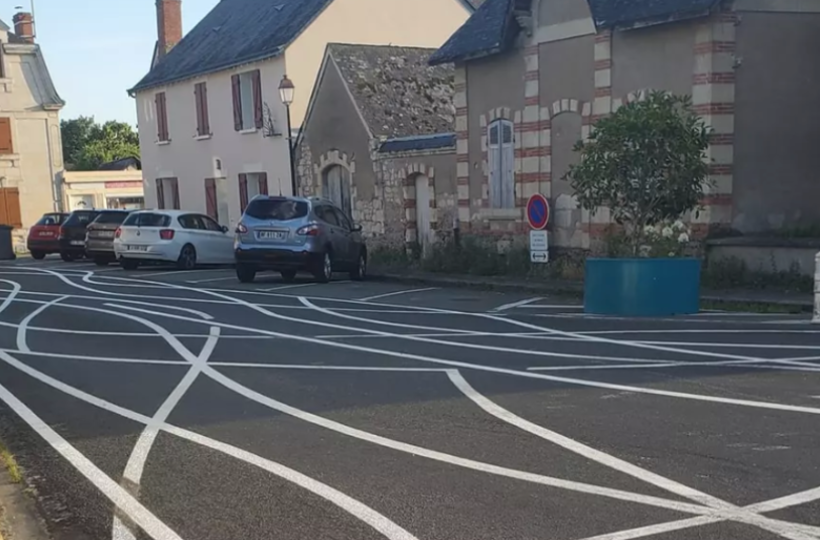 French Village Paints 'Squiggly Lines' On Roads To Stop Cars From Speeding