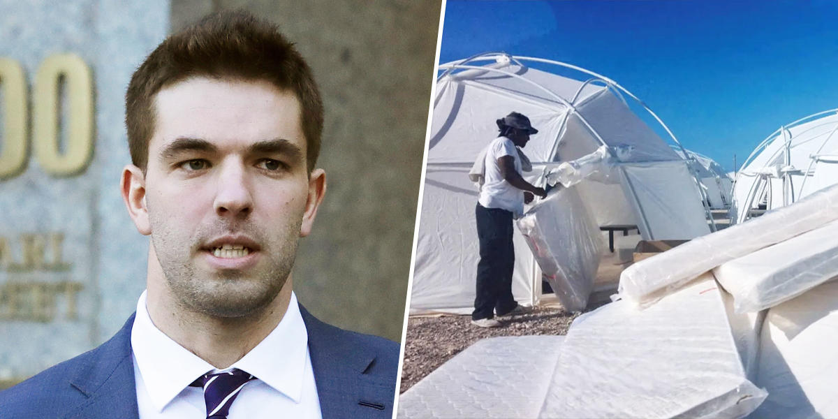 Billy McFarland and the Fyre Festival last April 2017.