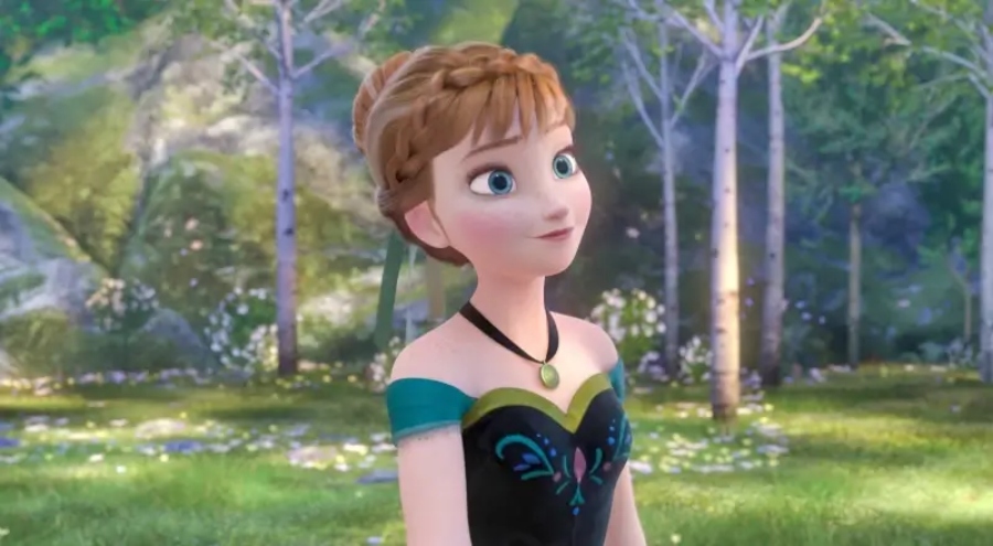 A scene of Anna from Frozen 1