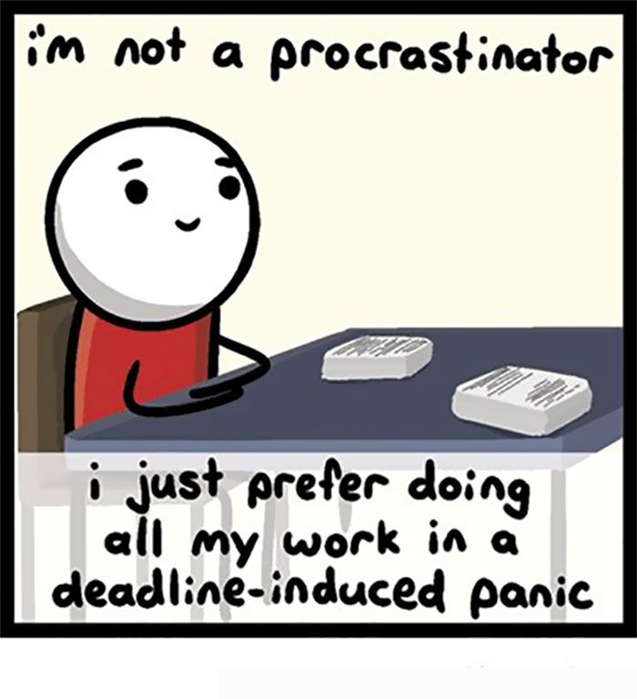 Relatable Procrastination meme