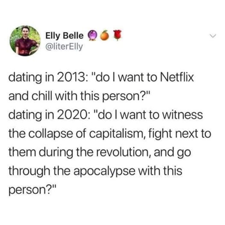 Dating In 2020-themed meme