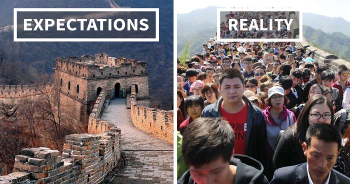 The Great Wall of China Travel Expectations vs. Reality meme