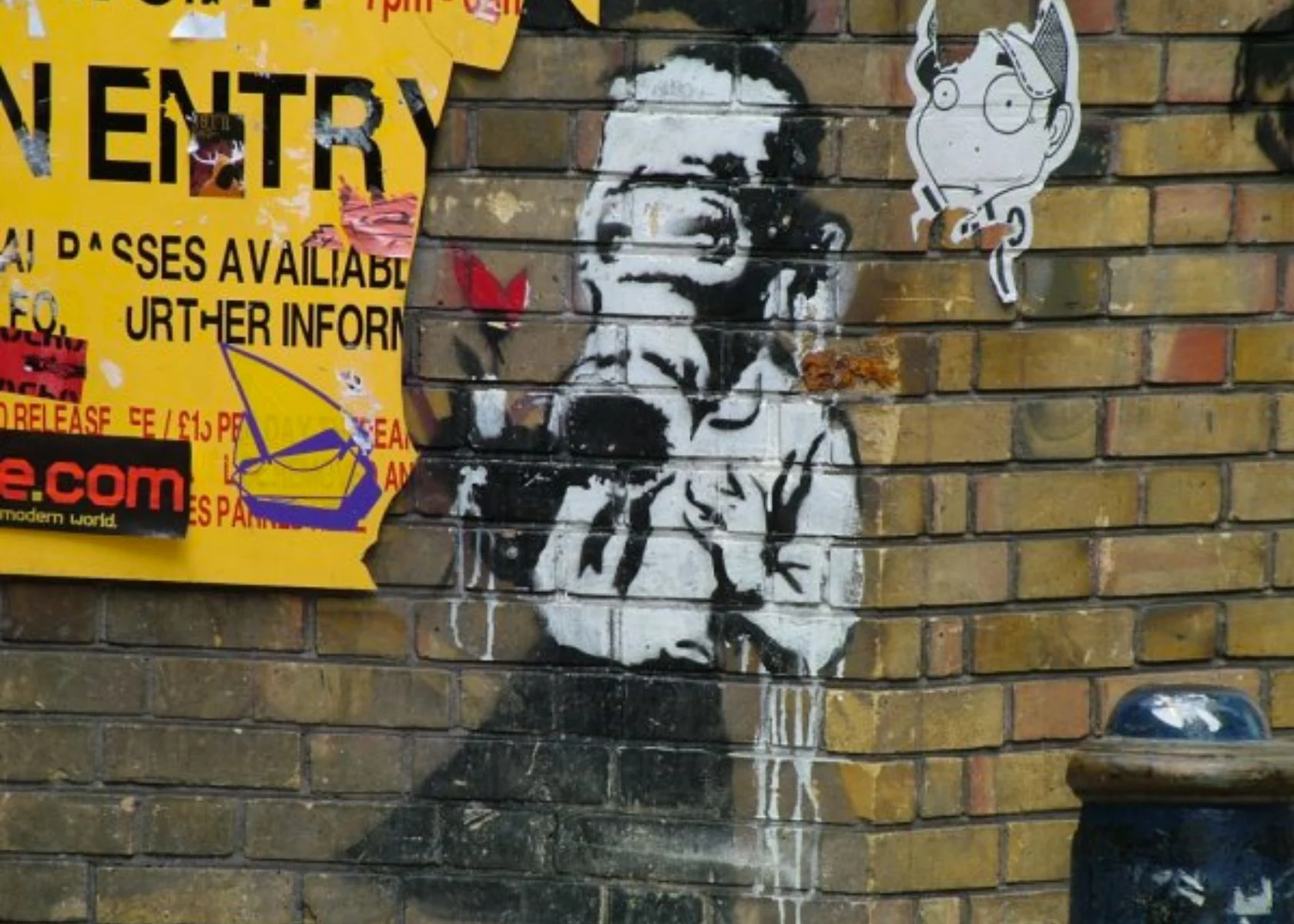 Famous Graffiti Artist Banksy in Brick Lane East End