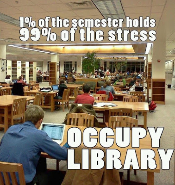 Library during Finals Week meme