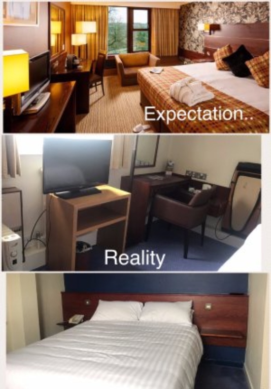 Hotel room Expectations Vs. Reality