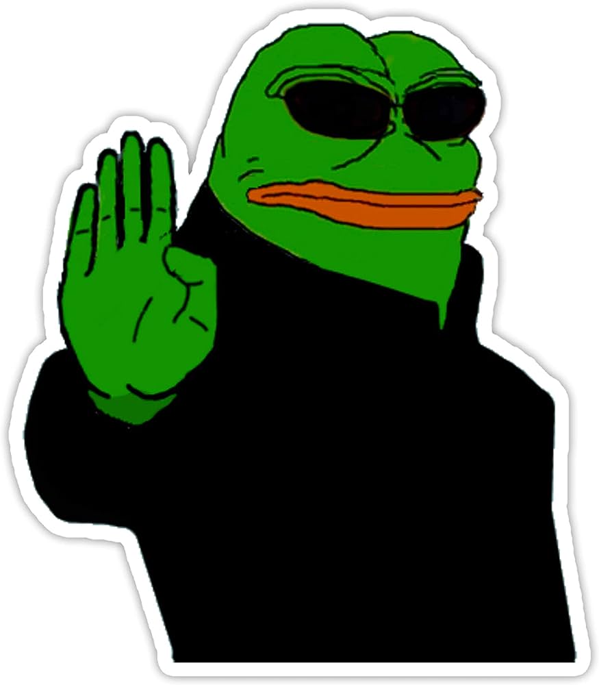 Pepe The Frog-themed sticker