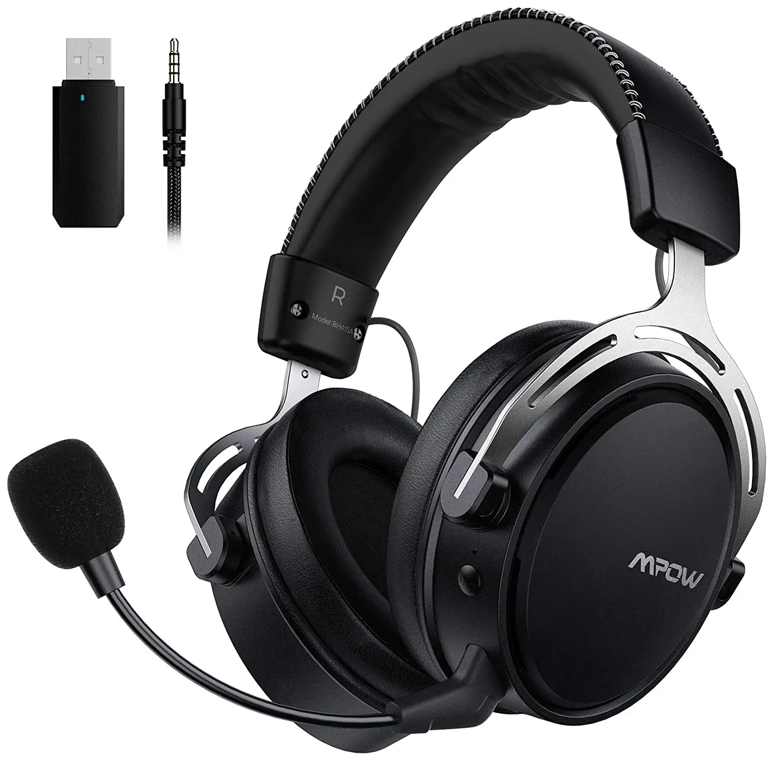 Mpow BH415 Headphones with its cable ends