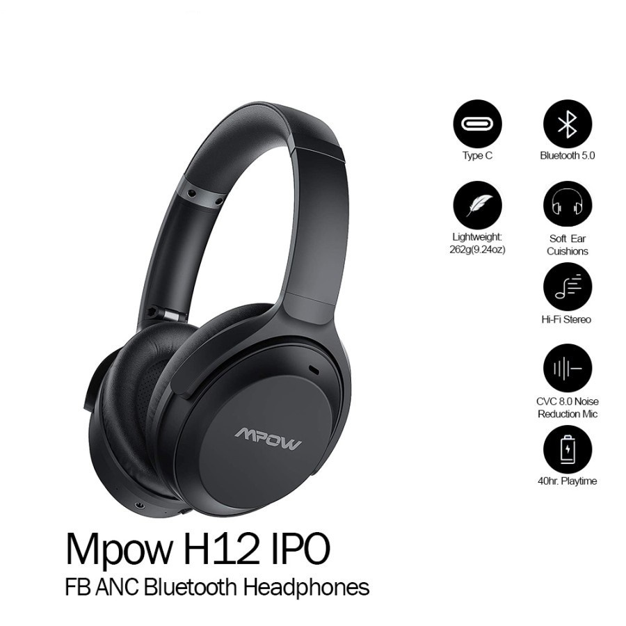 MPOW H12 IPO headphones poster