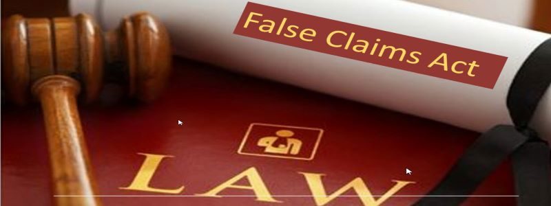 False claims act beside a gavel