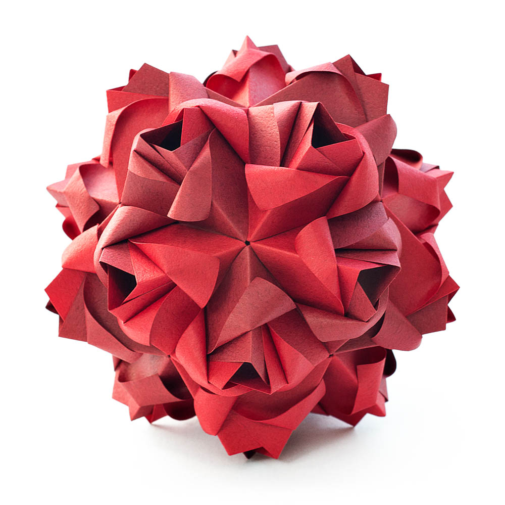 Rose made of red paper