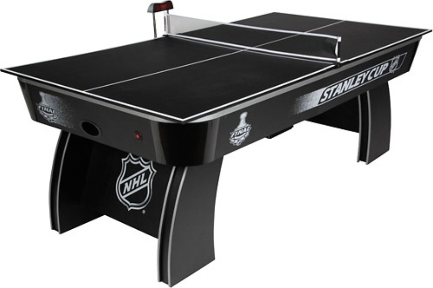 Table tennis table top on NHL Stanley Cup Air Hockey Table
