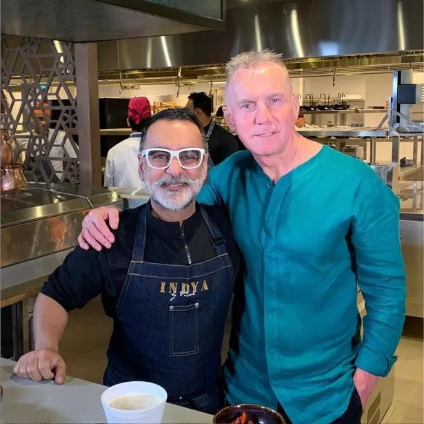 Gary rhodes with an indian chef