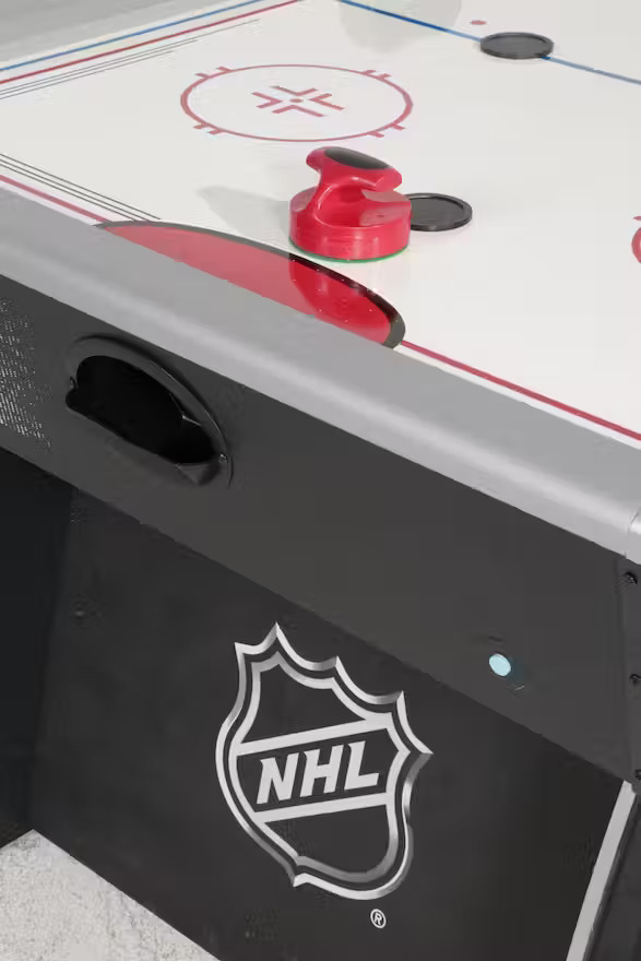 Close up of NHL Stanley Cup Air Hockey Table