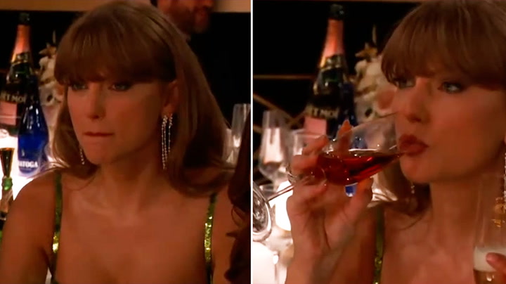 Taylor Swift's reaction to Jo Koy's joke at the Golden Globes
