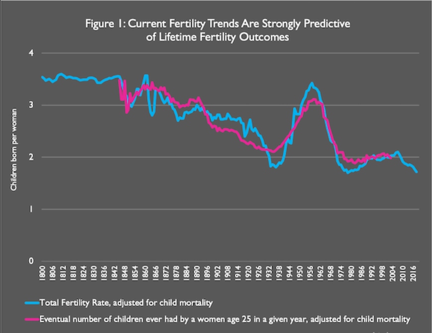 Fertility Trends in America graph