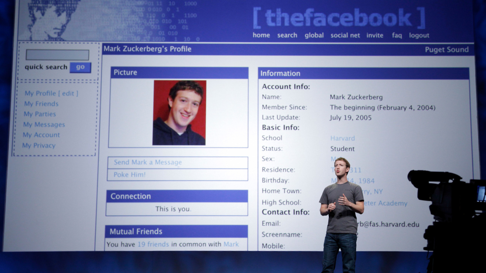 Mark Zuckerberg talking about Facebook 20 years after it started.